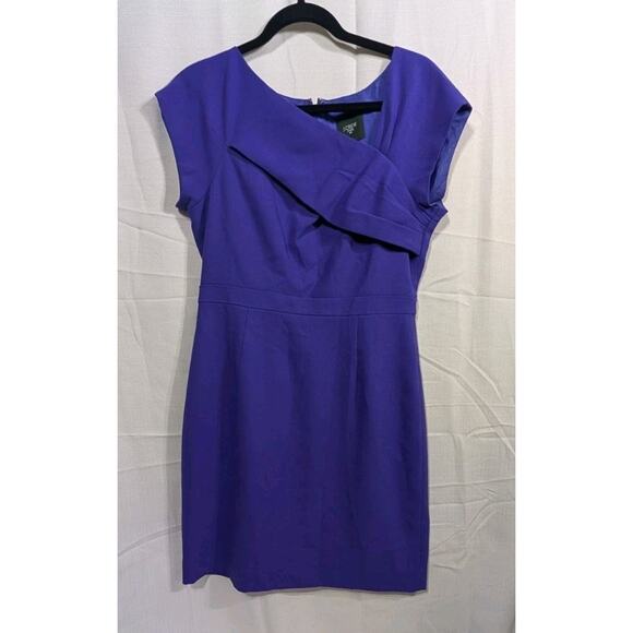 J Crew Suiting Women's Wool Purple Evening Dress Sz 10 Special Occasion Elegant - Picture 2 of 7